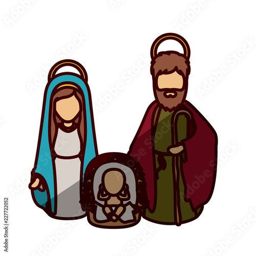 Mary joseph and jesus of holy night design