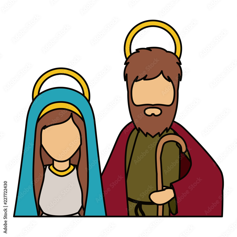 Mary and joseph of holy night design Mary and joseph of holy night design