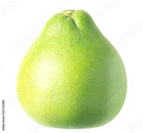 The Ruby of Siam pomelo fruit isolated on white background, include clipping ...
