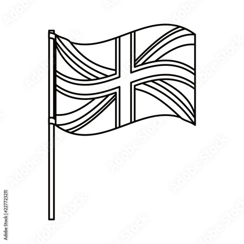 Isolated united kingdom flag design
