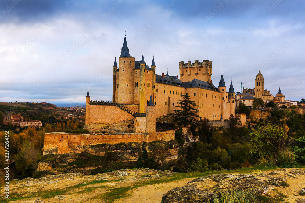 Segovia with Alcazar and Cathedral