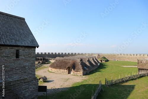 Inside the walls of medieval castle Eketorp, Oland, Sweden