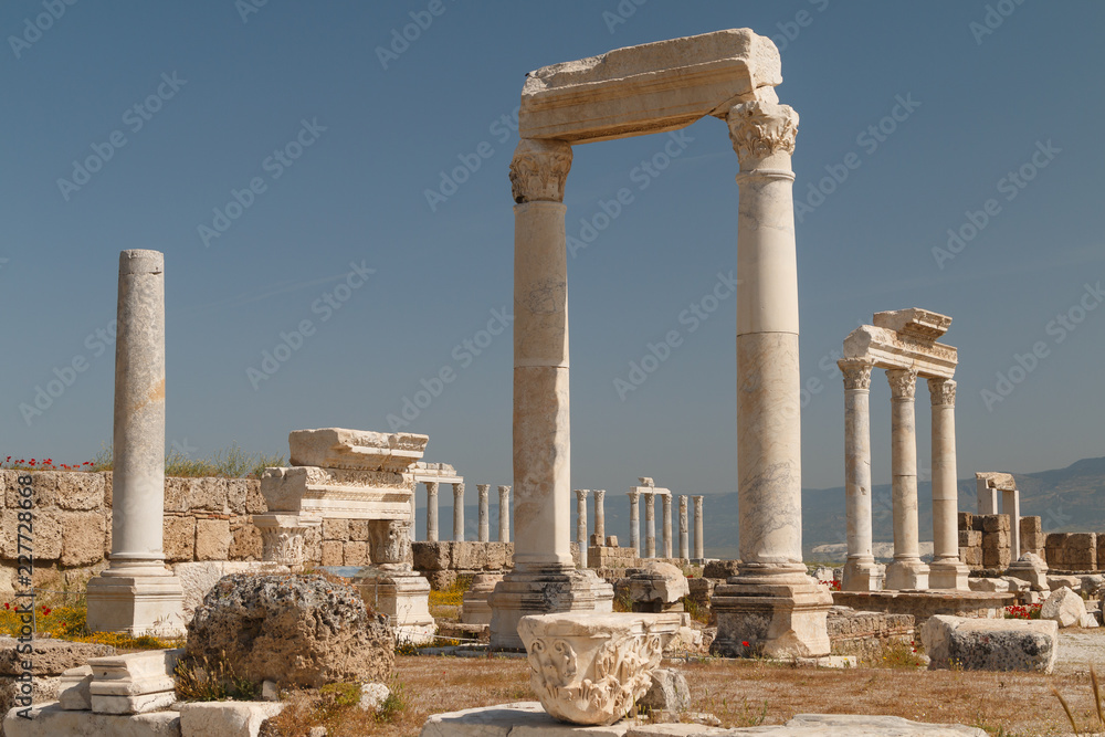 Ruins of the ancient town Laodicea on the Lycus, Turkey