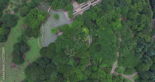 Tokyo Yoyogi park Aerial Footage