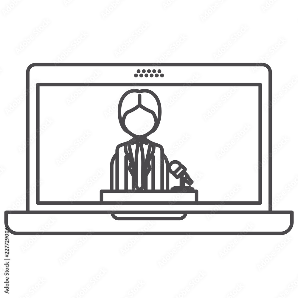 Journalist of broadcasting concept Journalist of broadcasting concept