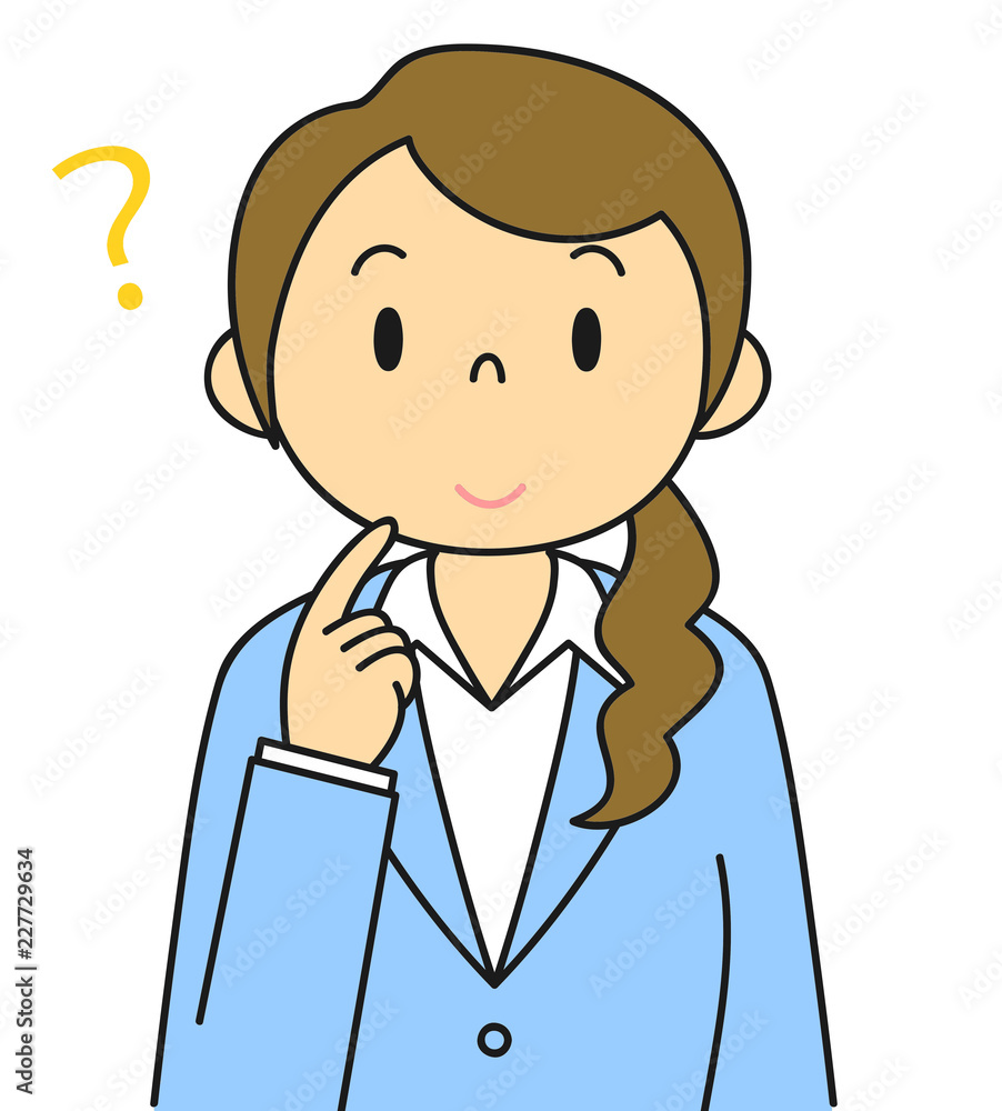 女性　OL　事務員　疑問　考える