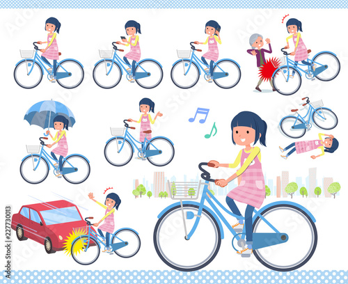 flat type Childminder women_city cycle © toyotoyo