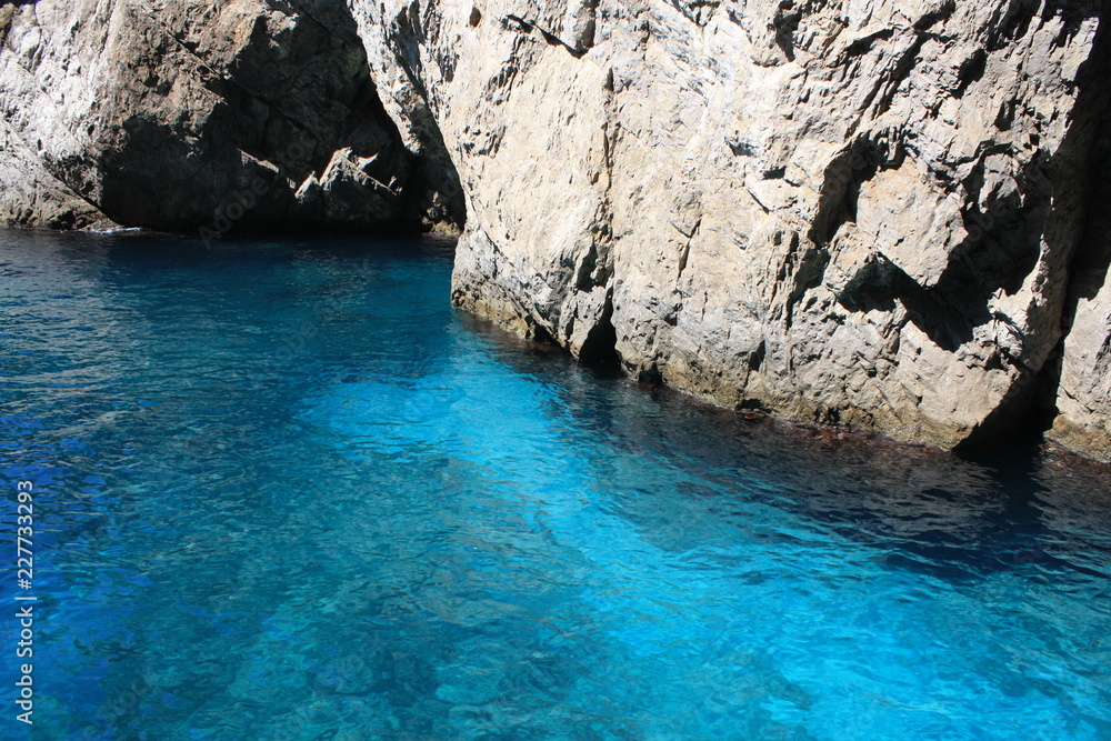White cave on Capri Island Italy
