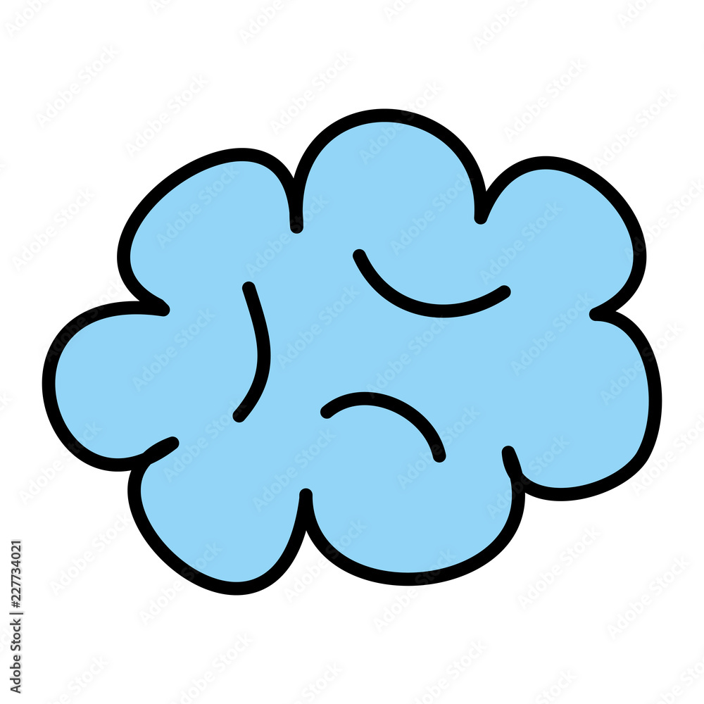 cute cloud drawing icon
