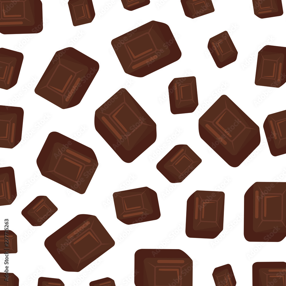 sweet chocolate cubes pattern
