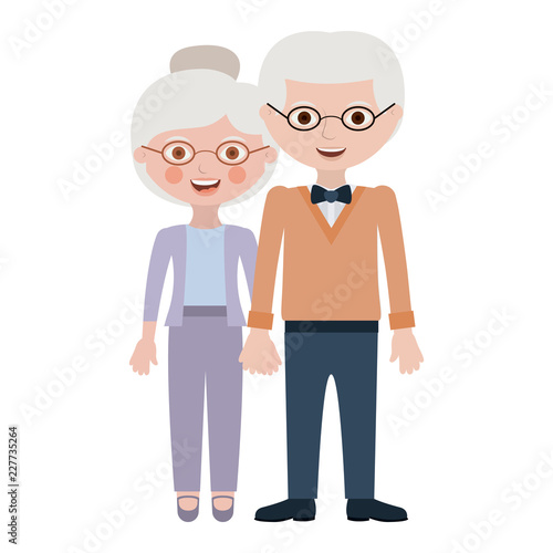 Couple of grandparents cartoon design