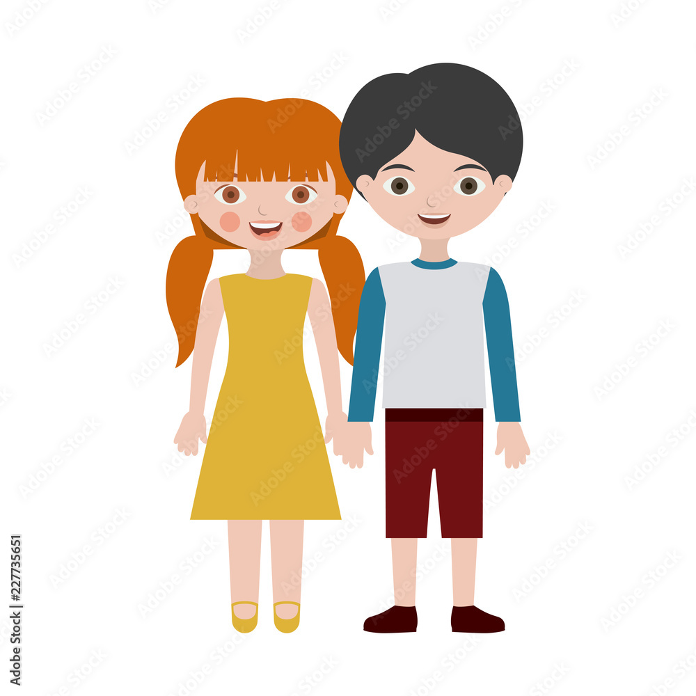 Isolated couple cartoon design Isolated couple cartoon design