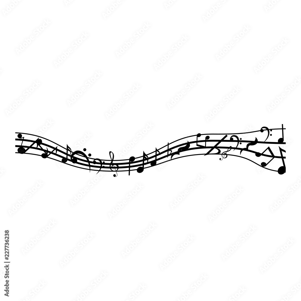 Isolated music note design Isolated music note design