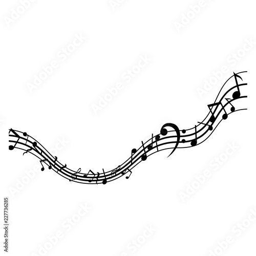 Isolated music note design