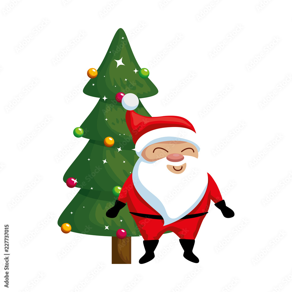 merry christmas tree with santa claus merry christmas tree with santa claus