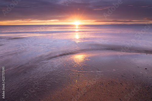 Beautiful sunrise of the Strait of Magellan