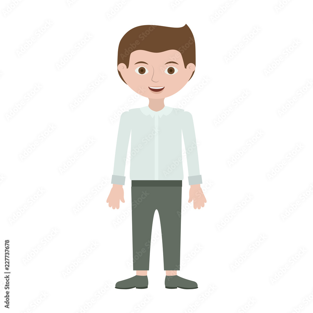 Isolated boy cartoon design