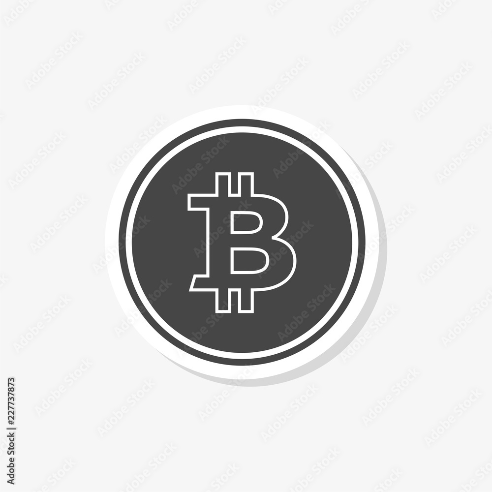 Bitcoin simple sticker, icon or logo Bitcoin simple sticker, icon or logo