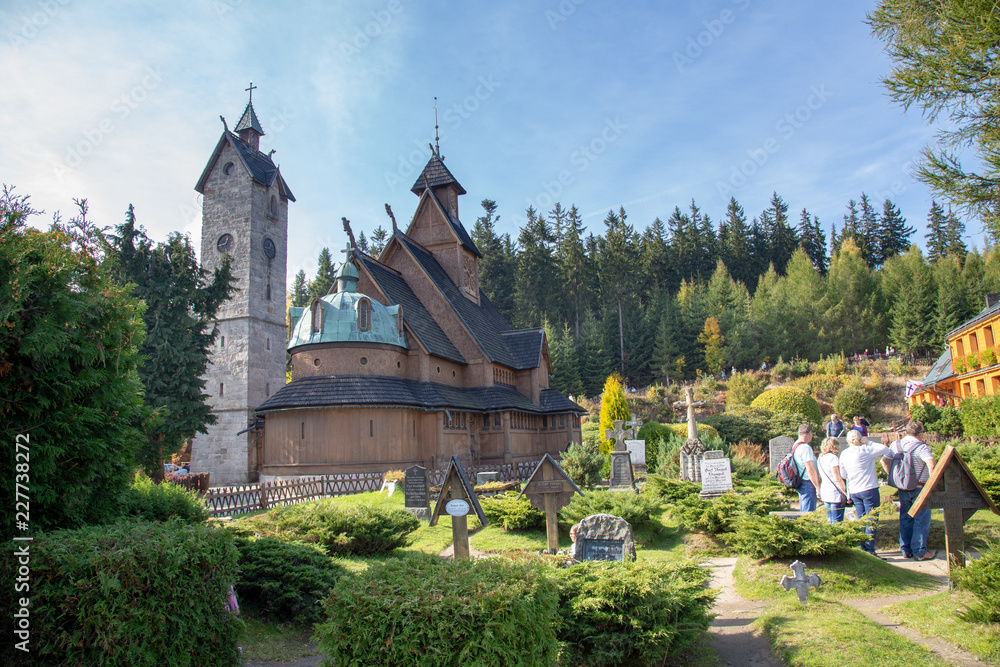 Fototapeta premium Stabkirche Wang Vang Wikinger