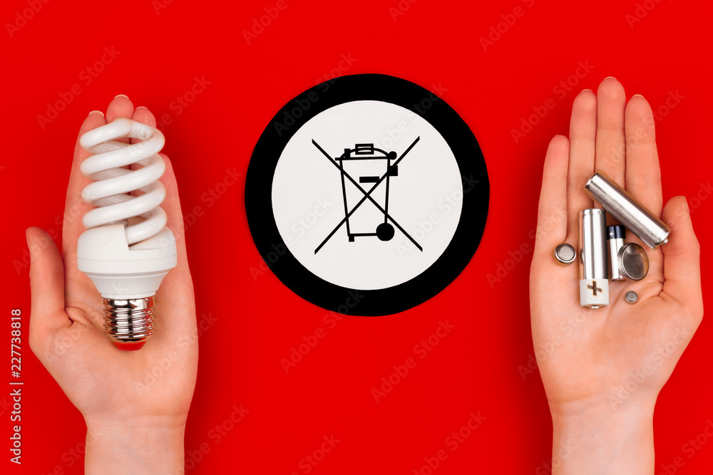 Environmentally friendly world / recycling green energy concept. White