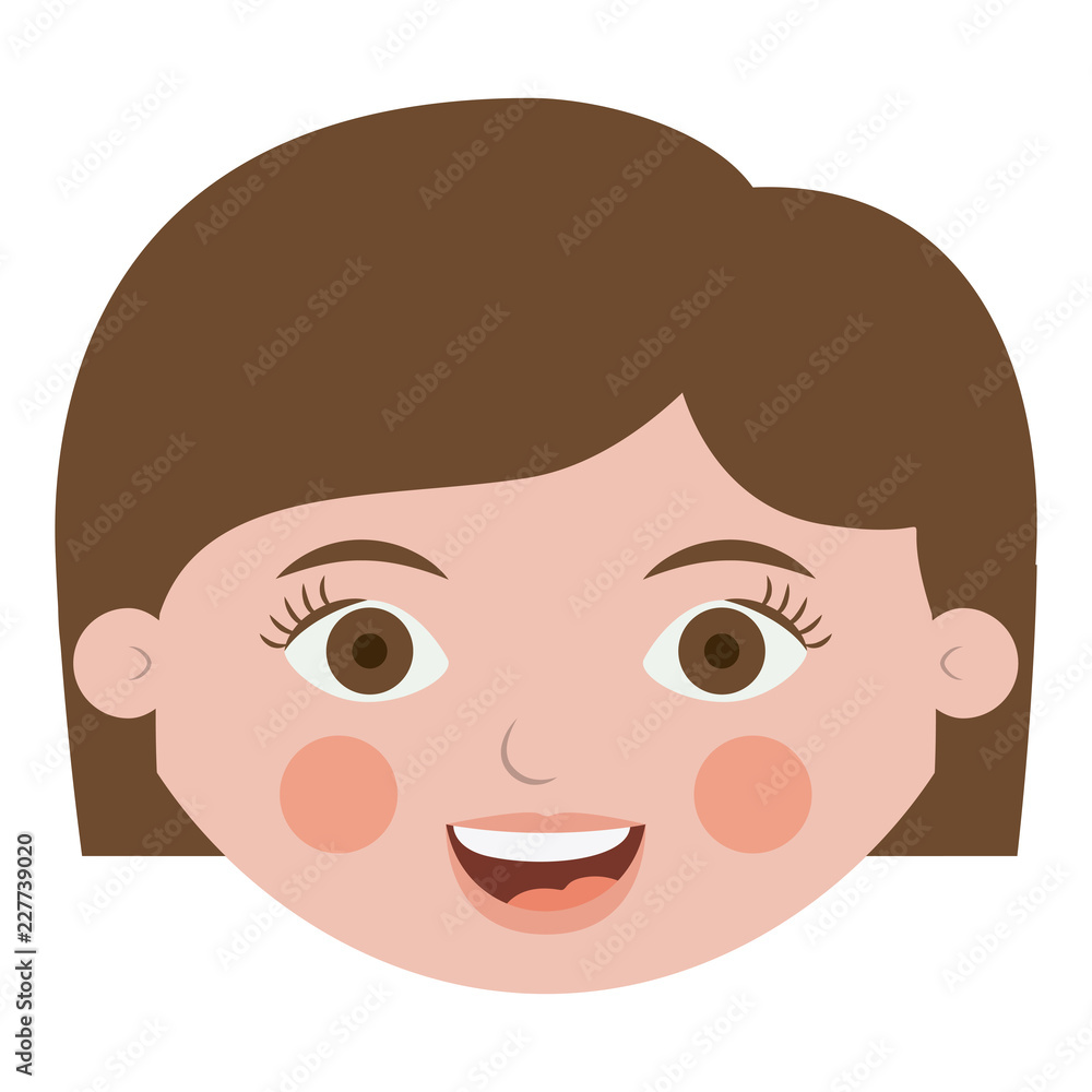 Isolated girl cartoon design Isolated girl cartoon design