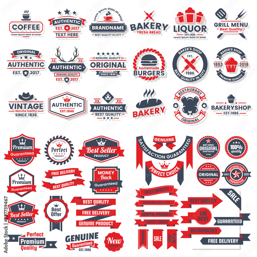 Naklejka premium Vintage Retro Vector Logo for banner