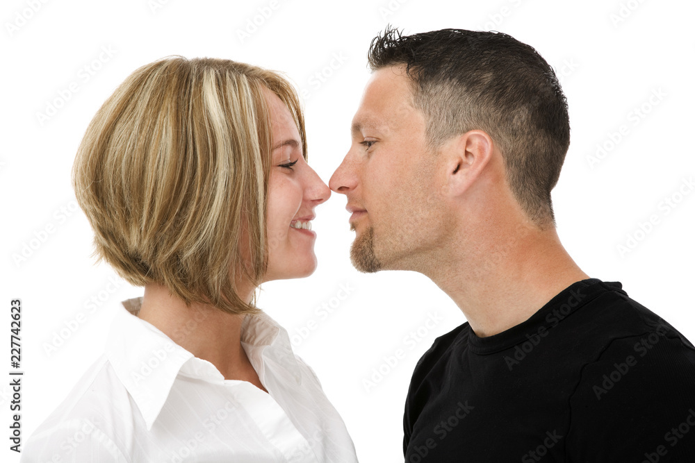 portrait of a couple isolated on white background portrait of a couple isolated on white background