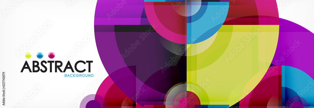 Abstract background bright circles geometric design Abstract background bright circles geometric design