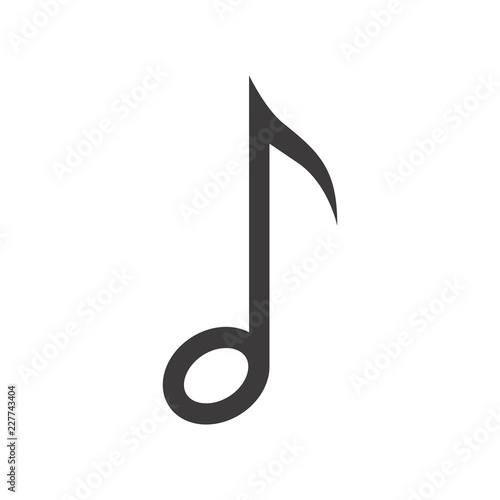 Isolated music note design