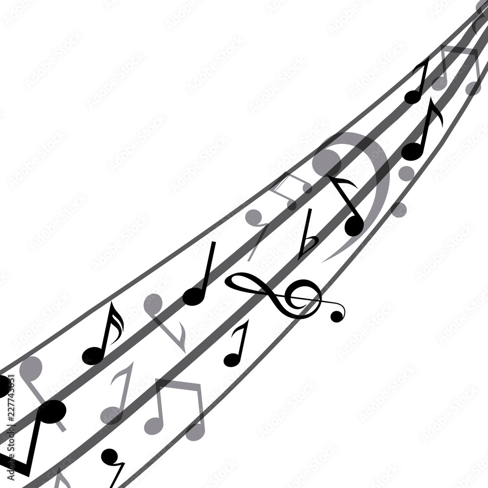Isolated music note design Isolated music note design