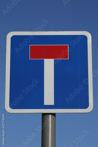 No through road road traffic sign in Braintree, Essex, England