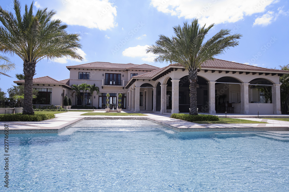 luxury house with a pool