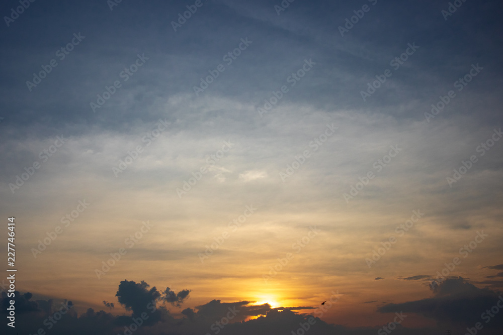  Beautiful Blurred sky color sunset for background