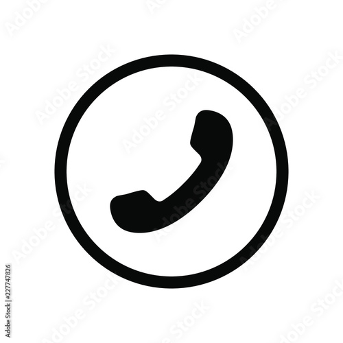 Vector illustration of minimalistic simple cell phone icon in flat style