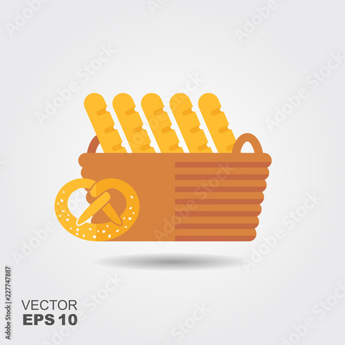 Vector illustration of bakery and pastry products on white background