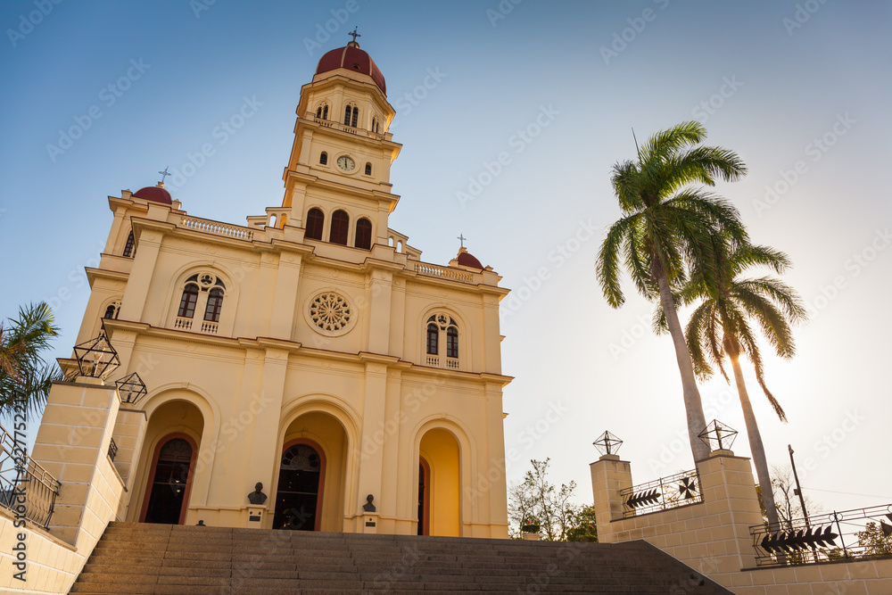 The famous basilica of El Cobre, located 20 km from Santiago de Cuba, Cuba.