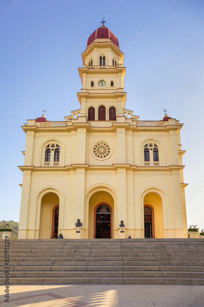 The famous basilica of El Cobre, located 20 km from Santiago de Cuba, Cuba.