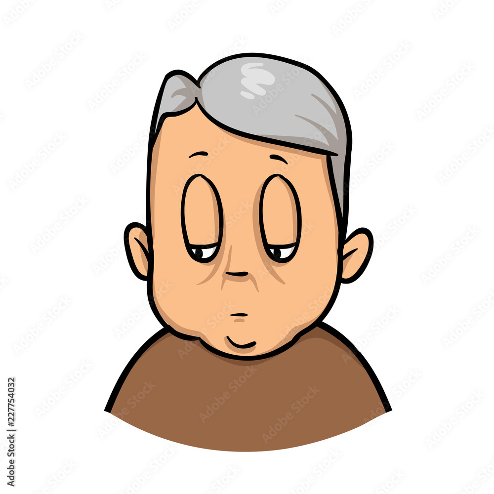 Fat old man. Cartoon design icon. Colorful flat vector illustration. Isolated on white background. Fat old man. Cartoon design icon. Colorful flat vector illustration. Isolated on white background.