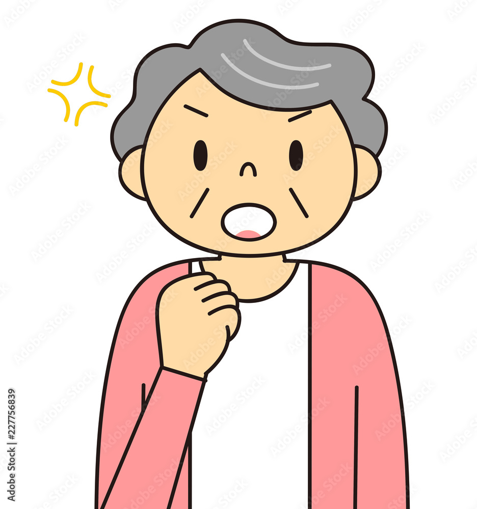 女性　シニア　おばあちゃん　ガッツポーズ