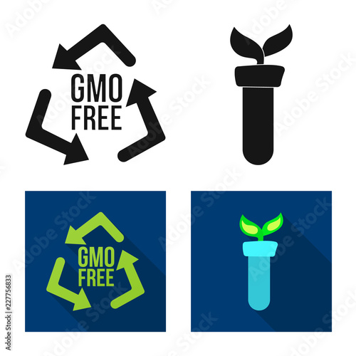 Isolated object of  and  sign. Set of  and  stock symbol for web.