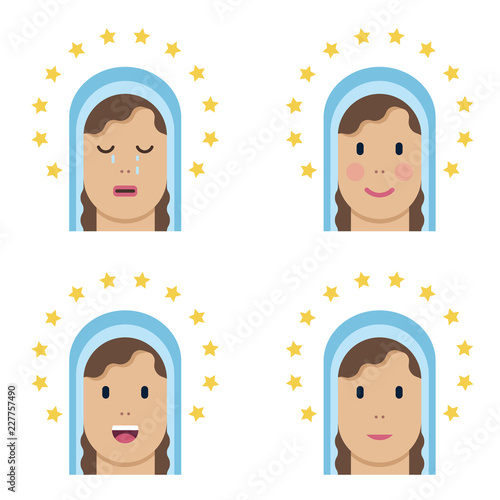 Holy Virgin Mary flat icon