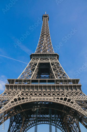 The Eiffel Tower is a metal tower in the center of Paris