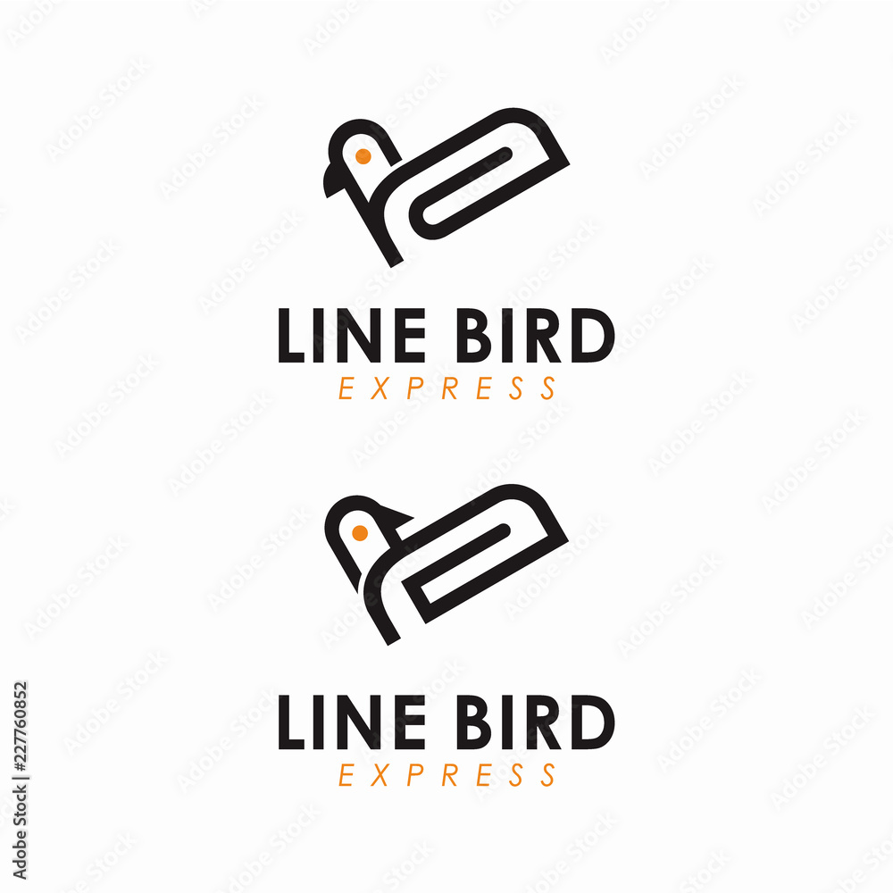 Bird express logo design concept Bird express logo design concept