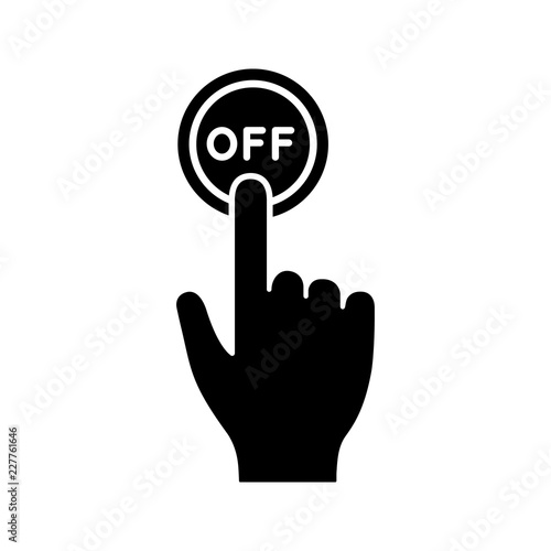 Turn off button click glyph icon