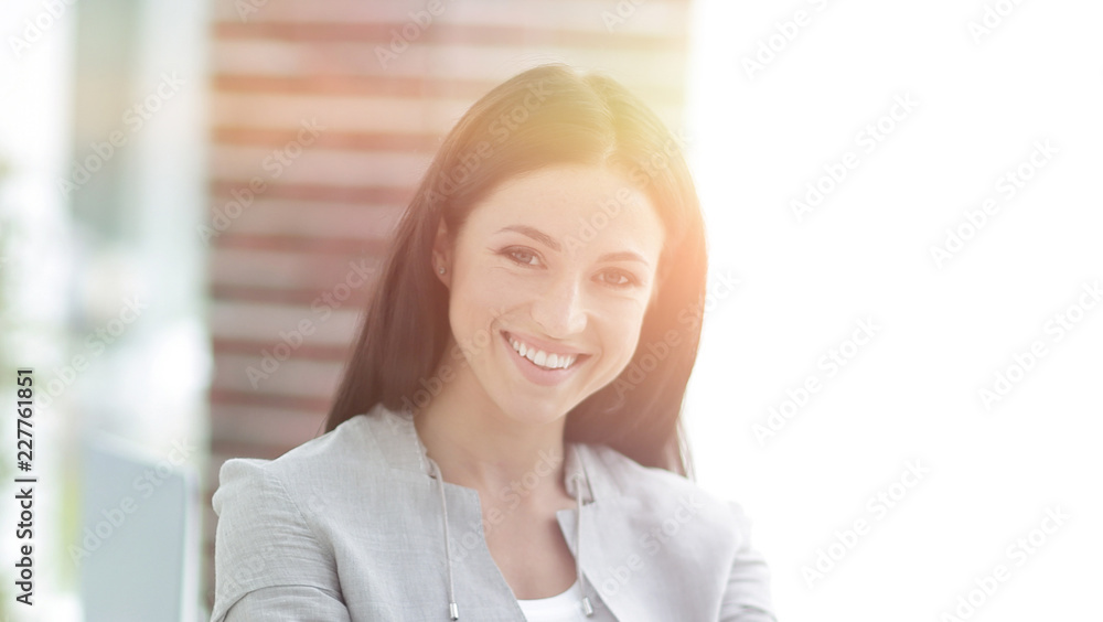modern business woman on a blurred background. modern business woman on a blurred background.