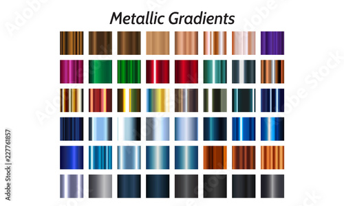 metallic gradients vector design element metal shine silver