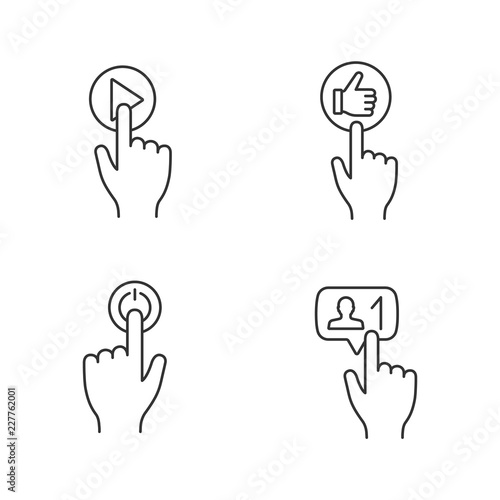 App buttons linear icons set