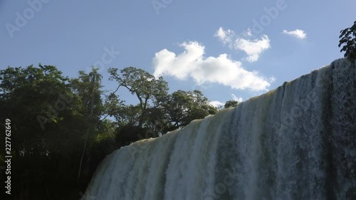 Iguazu Falls. Powerful streams at the top of salto Bossetti. Argentina photo