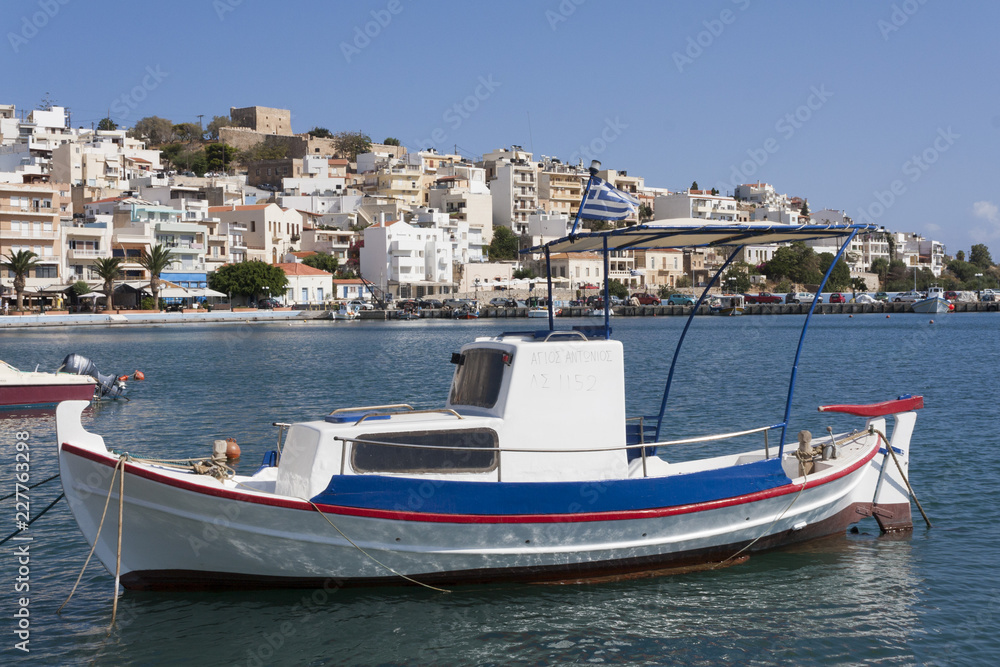 Fishing boats in greek Sitia harbor