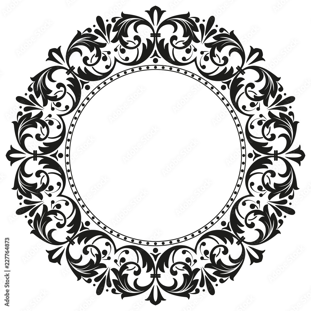Decorative frame Elegant vector element for design in Eastern style, place for text. Floral black border. Lace illustration for invitations and greeting cards Decorative frame Elegant vector element for design in Eastern style, place for text. Floral black border. Lace illustration for invitations and greeting cards